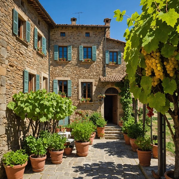 Où trouver une location de vacances en Toscane avec des cours de cuisine et des visites de vignobles?